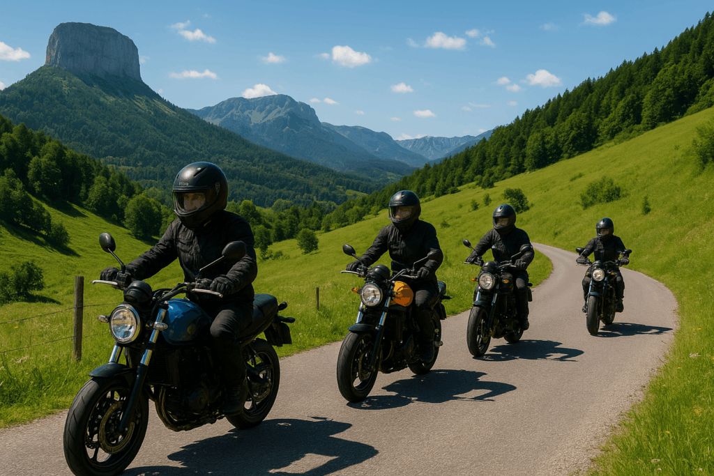 Balade a moto dans le Vercors